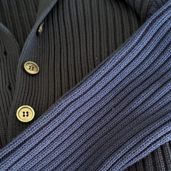 Zara Dark Blue Ribbed Cardigan - Picture 3 of 3